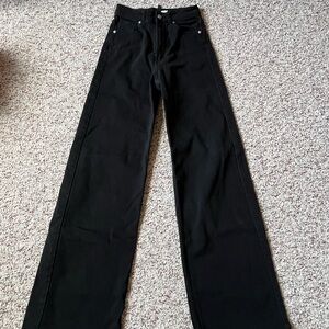 H&M black Wide Leg Twill Pants